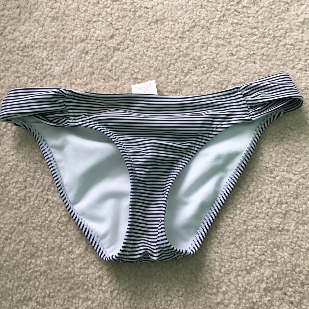 Xhilaration blue and white striped bikini bottoms